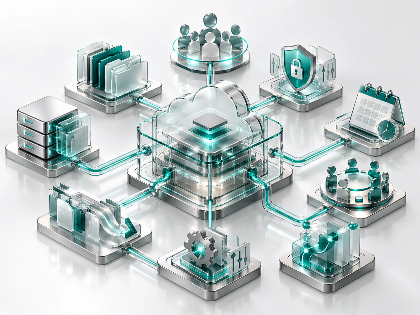 Cloud workspace structure supporting team productivity